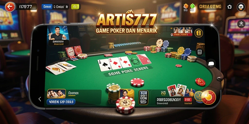 Tampilan seru permainan Poker di ARTIS777 dengan grafis menawan.