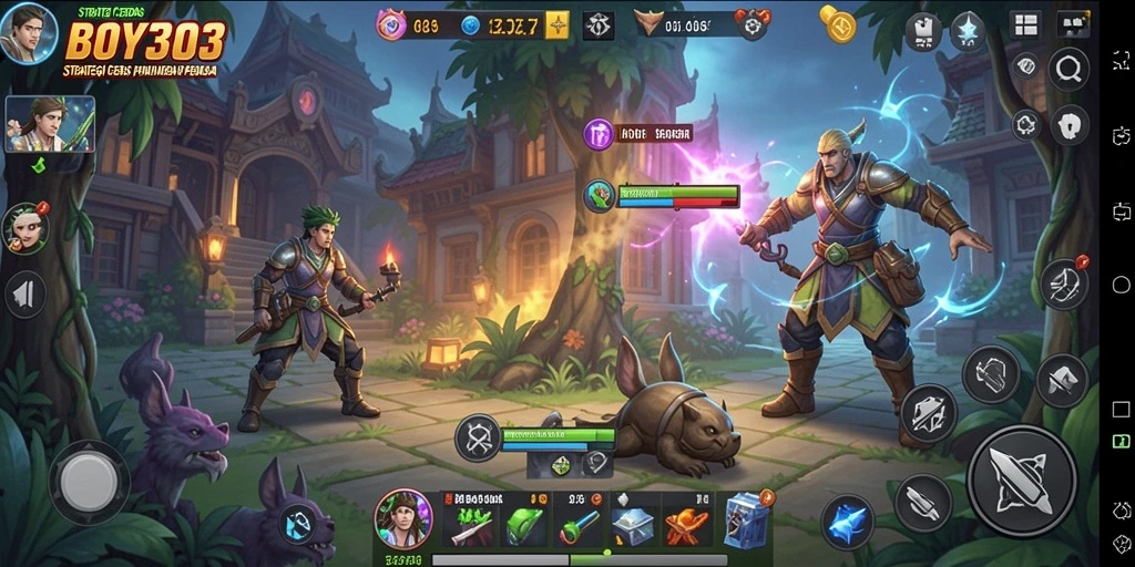 Screenshot gameplay BOY303 menampilkan aksi strategi yang seru.