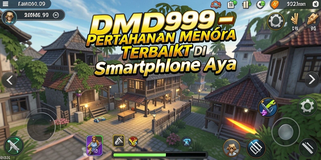 Tampilan gameplay epik dari DMD999 menunjukkan pertempuran Tower Defense yang intens.