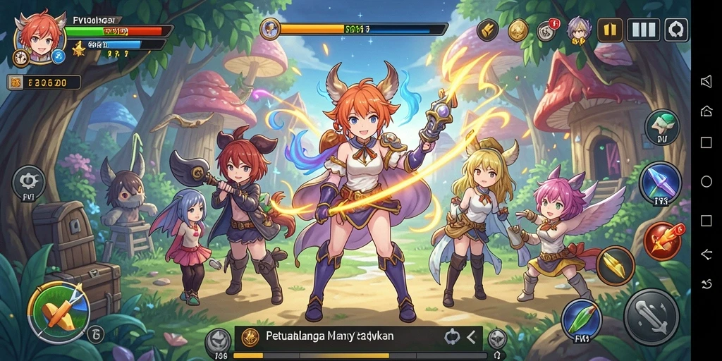 Tampilan gameplay menarik dari FW66 dengan karakter anime yang beraksi.
