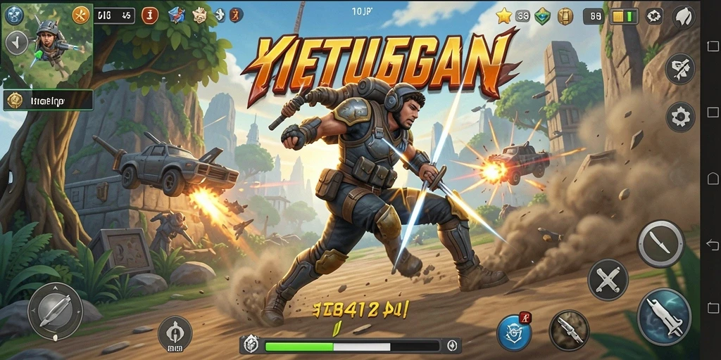 Screenshot gameplay HARAPJP menampilkan pertarungan seru dan karakter unik.
