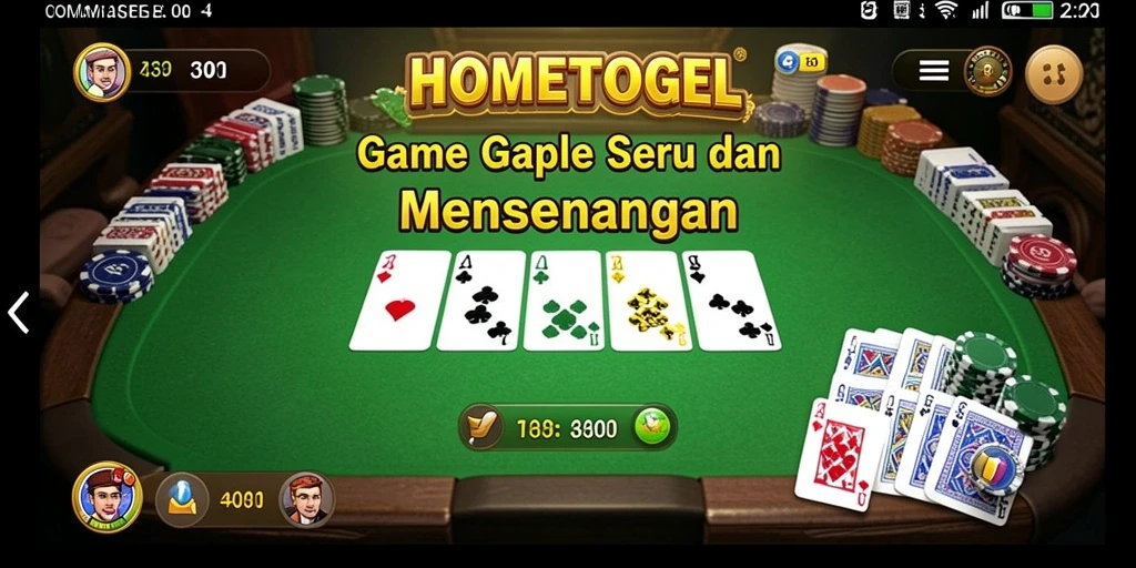 Tampilan gameplay seru HOMETOGEL yang menghibur.