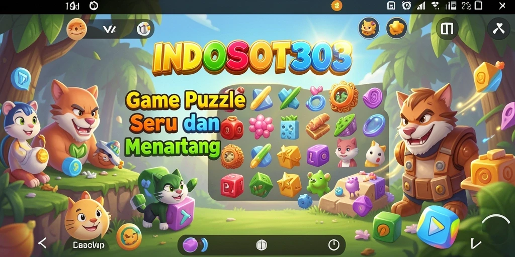 Screenshot gameplay dari INDOSLOT303 yang memperlihatkan tantangan puzzle.