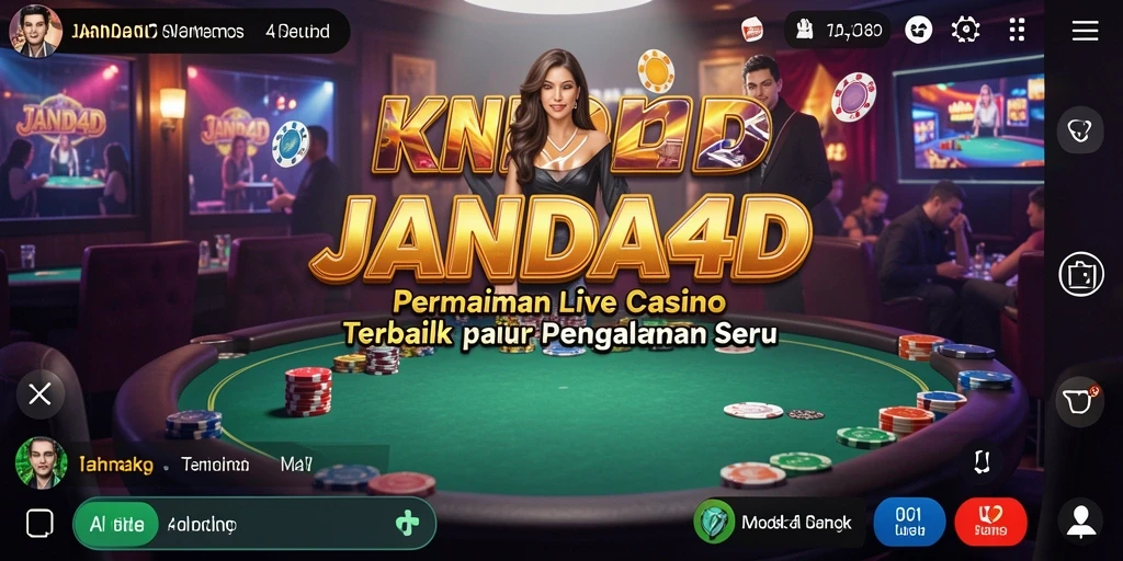 Tampilan gameplay Live Casino yang mengasyikkan di JANDA4D.