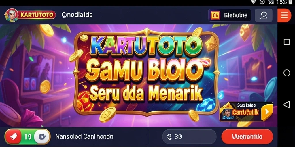 Tampilan gameplay KARTUTOTO dengan tema slot yang menarik.