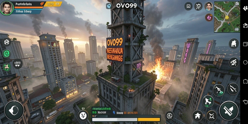 Tangkapan layar gameplay OVO99 yang menunjukkan aksi Tower Defense yang mendebarkan.