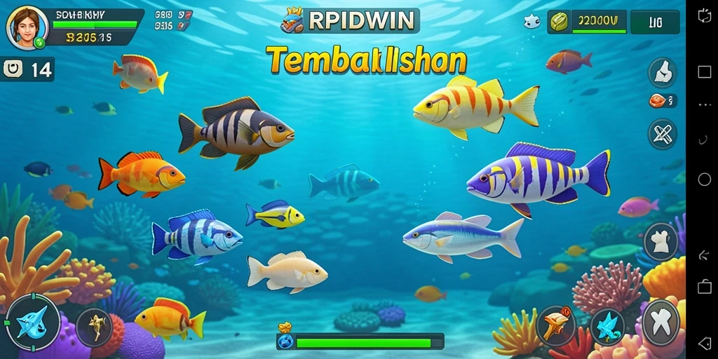 Tampilan gameplay Tembak Ikan yang seru dan mengasyikkan.