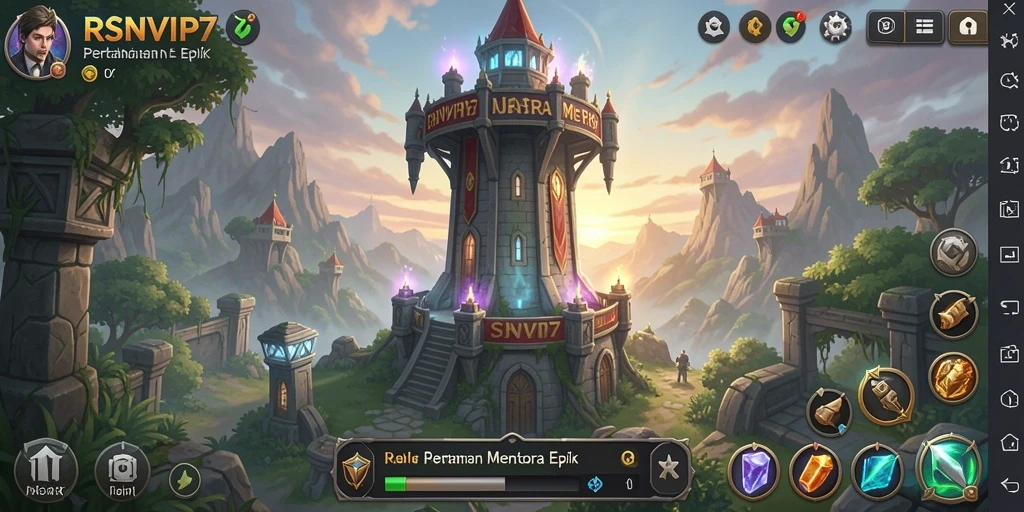 Gameplay menara pertahanan yang mendebarkan di RSNVIP7.