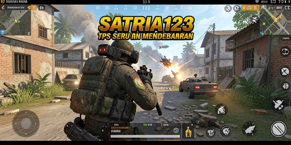 Screenshot SATRIA123 menampilkan aksi mendebarkan dalam gameplay TPS.