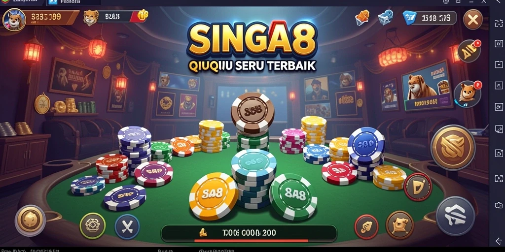 Screenshot gameplay QiuQiu yang seru di SINGA8.