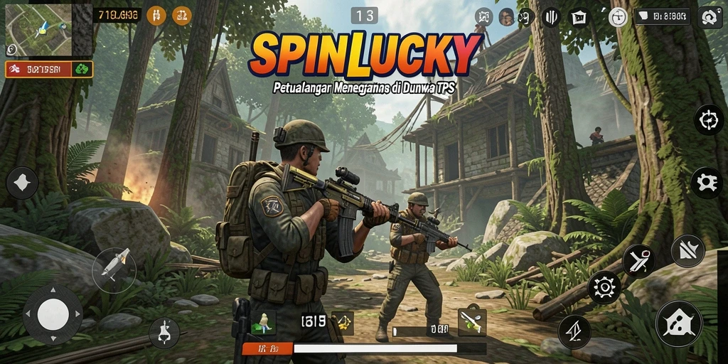 Tampilan gameplay SPINLUCKY yang mendebarkan dan penuh aksi.
